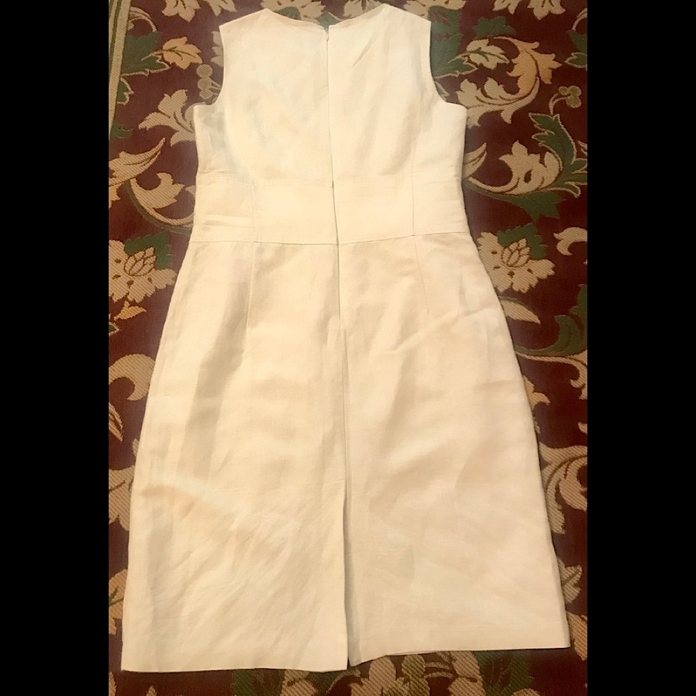 Ellen Tracy, Cream Linen Dress size 4 - Picture 2 of 4